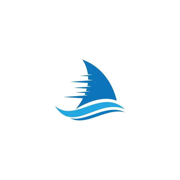 Logo bateau à voile — Image vectorielle