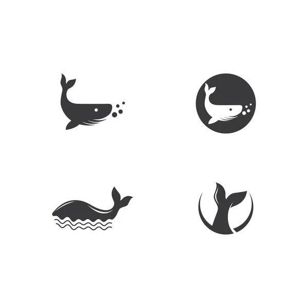 Logotipo de ballena — Vector de stock