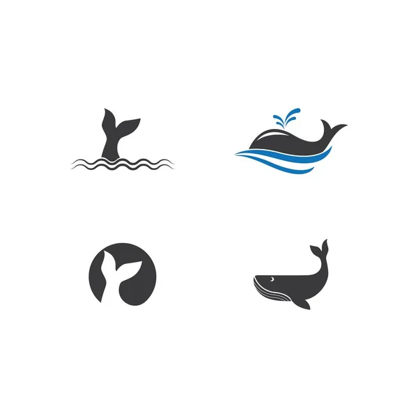 Logotipo de ballena — Vector de stock