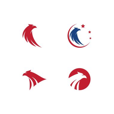 Şahin kartal logo şablonu 