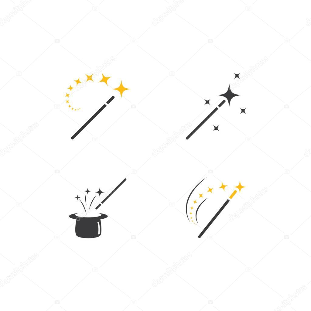 Wand Magic stick icon vector template
