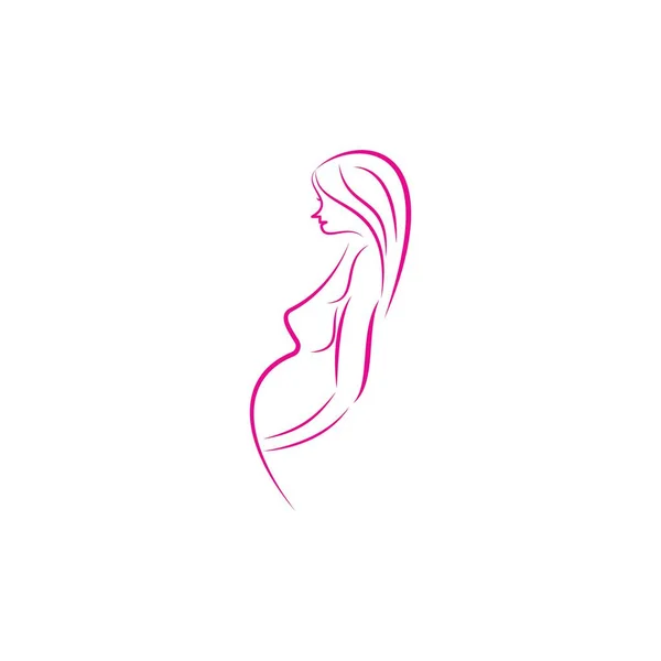 Beauty pregnant women — Stock Vector