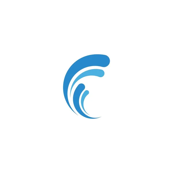Вода хвиля логотип — стоковий вектор