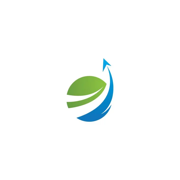 Logo ilustración de la tecnología Globe — Vector de stock