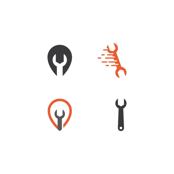 Chave de serviço ferramenta logotipo — Vetor de Stock