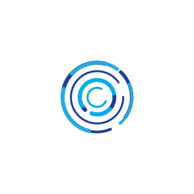 daire çizgisi logo şablonu 