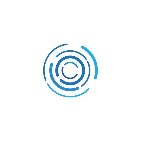 Modelo de logotipo da linha círculo —  Vetores de Stock