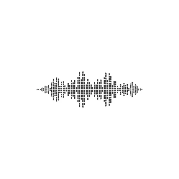 Logo muzyki fali dźwiękowej — Wektor stockowy