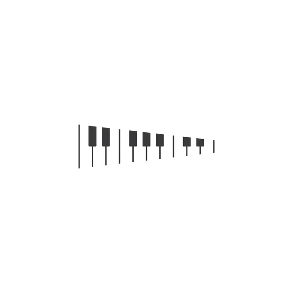 Ikona loga klavír — Stockový vektor