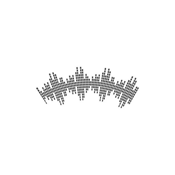 Hang hullám zene logó — Stock Vector