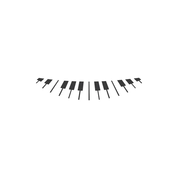 Ícone do logotipo do piano — Vetor de Stock