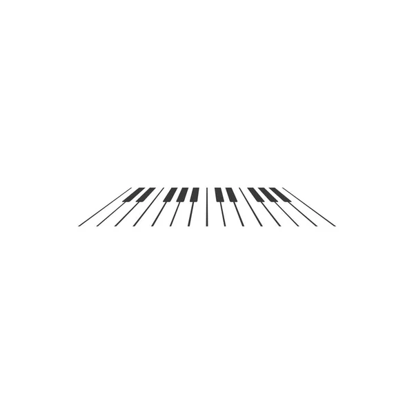 Ikona loga klavír — Stockový vektor
