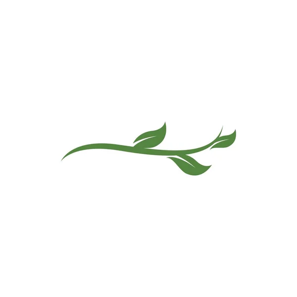 Zelená listová logo — Stockový vektor
