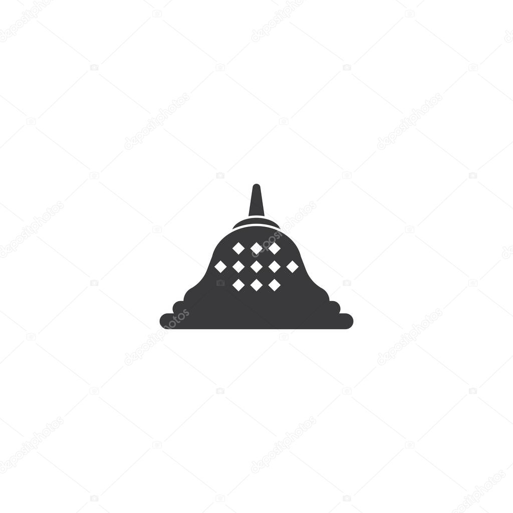 Stupa temple logo