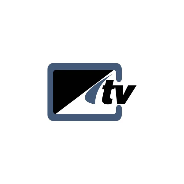 Design logo TV — Vettoriale Stock