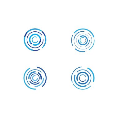 daire çizgisi logo şablonu 
