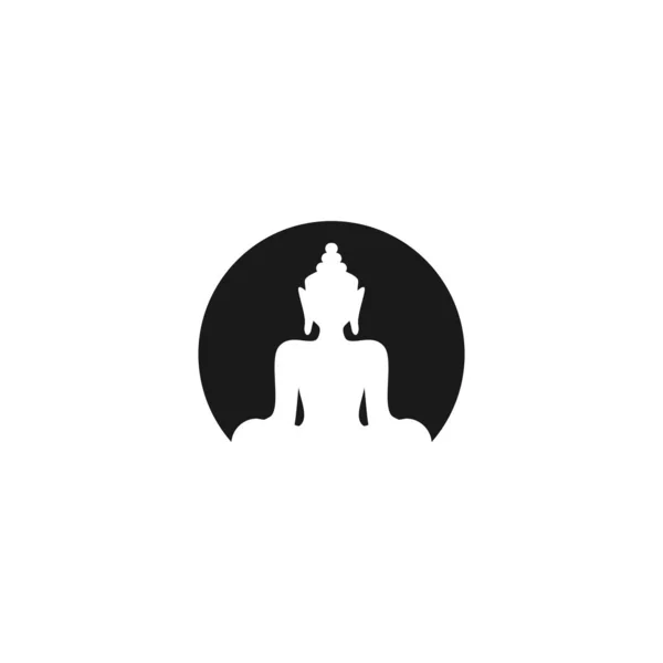 Buda estatua logo vector — Archivo Imágenes Vectoriales