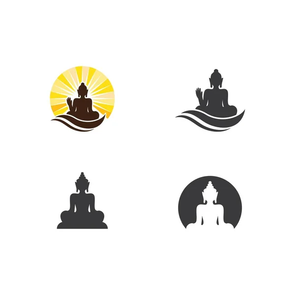 Buddha statue logo vektor – Stock-vektor
