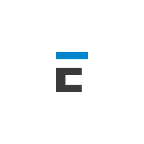 E oder f Buchstabe Schrift Logo Vektor — Stockvektor