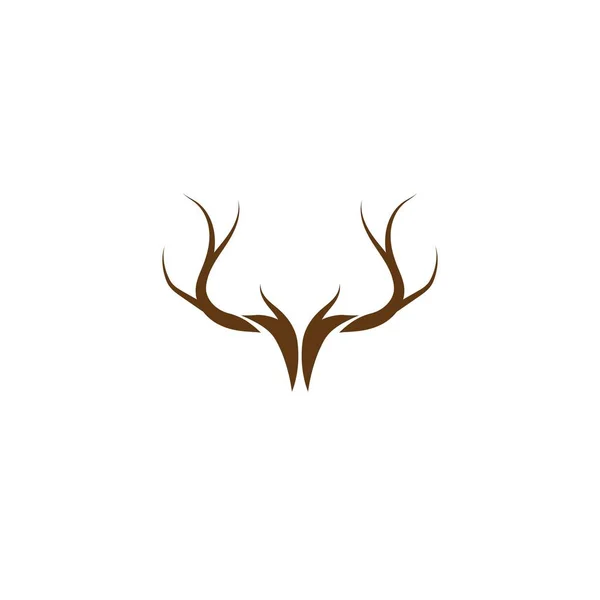 Deer antler ilustration logo vector — Stock Vector