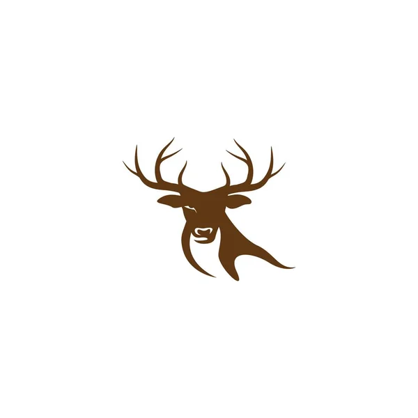 Deer antler ilustration logo vector — Stock Vector