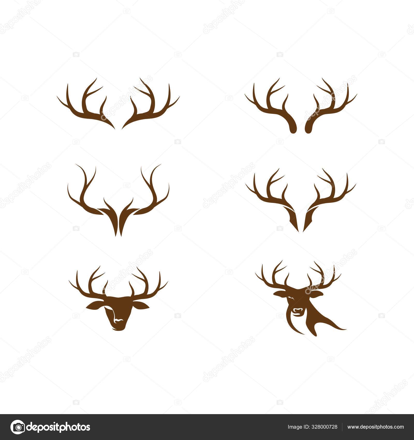 Deer gevir ilustration logo Stockvektor af ©AWK_studio 328000728, image size:1600x1700