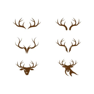 Geyik boynuzu ilüstrasyon logosu 