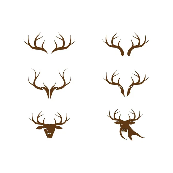Deer antler ilustration logo Stock Vector