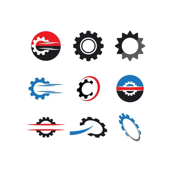 Modèle de logo d'engrenage — Image vectorielle