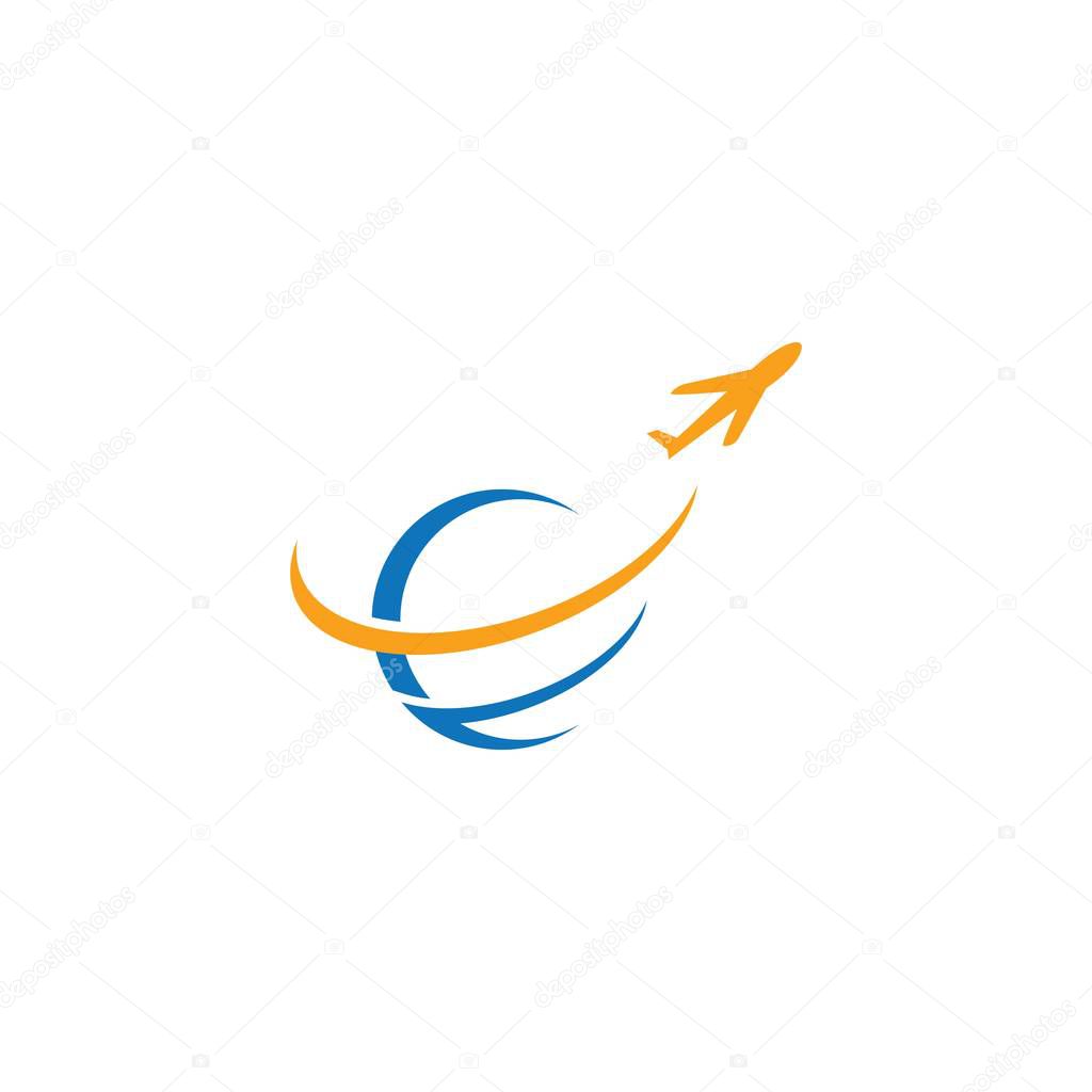 Plane Travel logo vector 