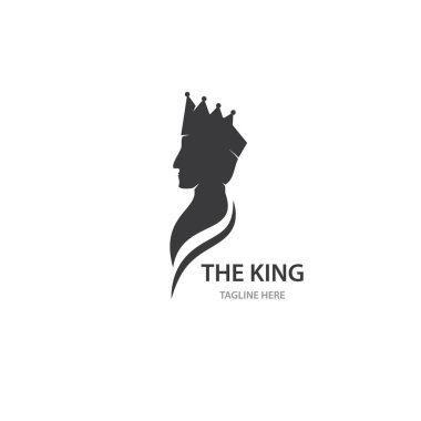 King karakter logo vektörü 