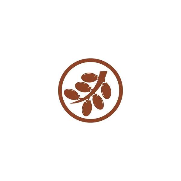Gyümölcs logó dátuma — Stock Vector