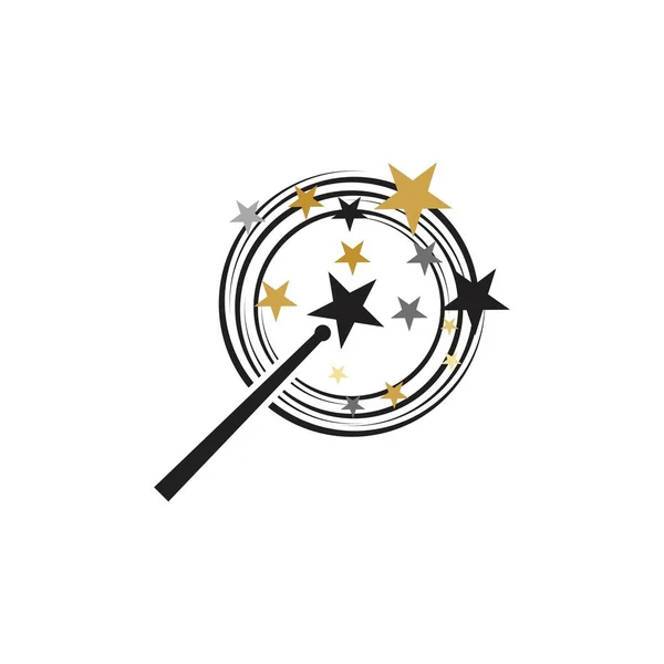 Zauberstab-Logo — Stockvektor