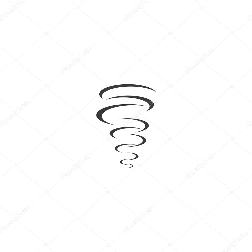 Wind tornado logo vector illustration flat design