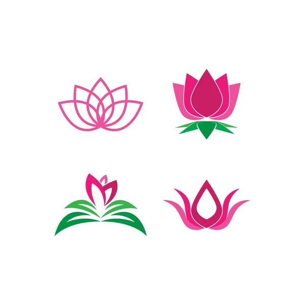 Lotus flores logo — Vector de stock