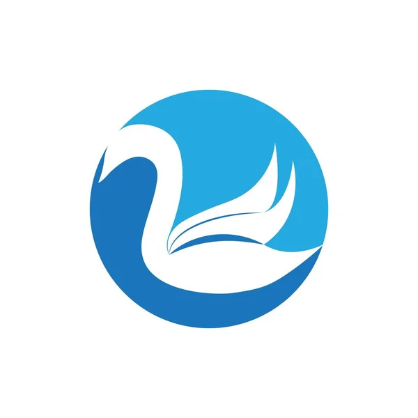 Labutí logo šablona — Stockový vektor