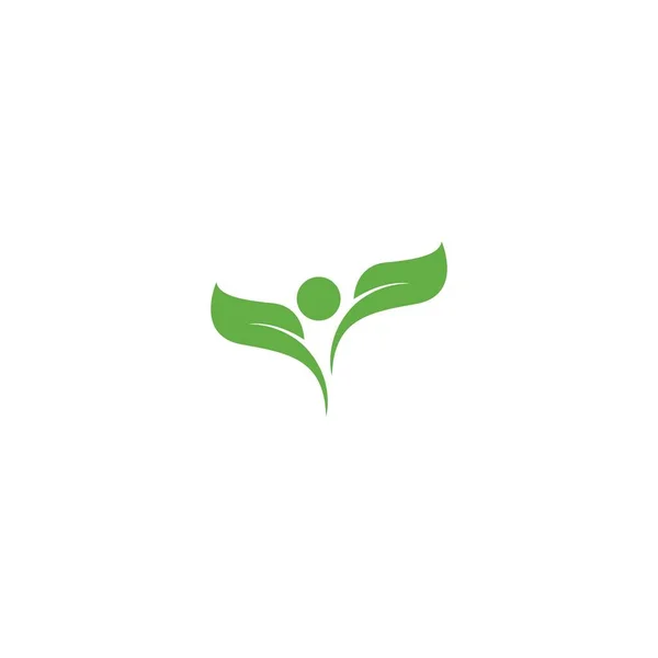 Логотип зелёного листа — стоковый вектор