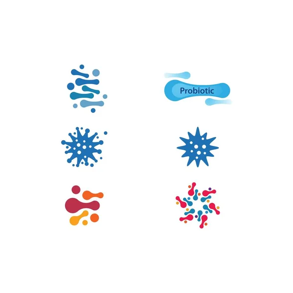 Bakteryjna ikona probiotyczna — Wektor stockowy