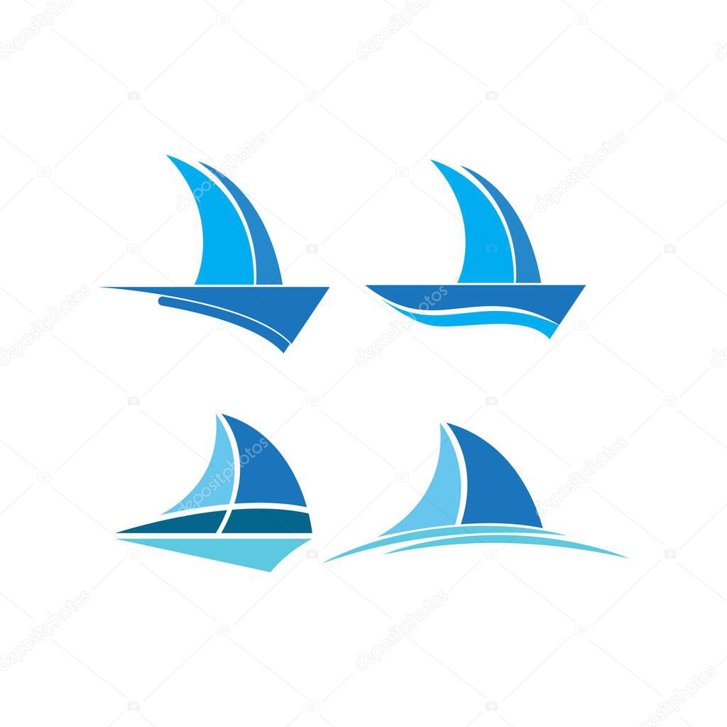 Sailing logo vector icon template