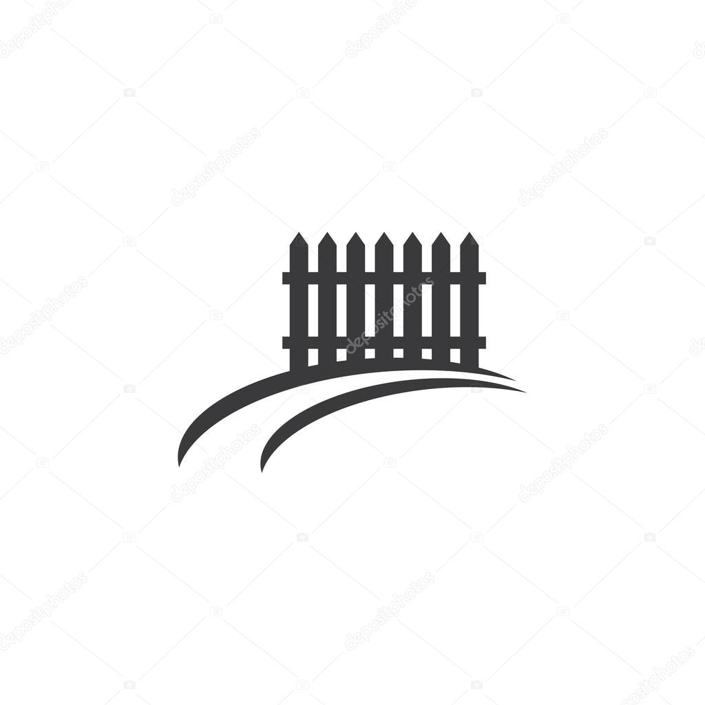 Fence logo icon vector illustration flat design