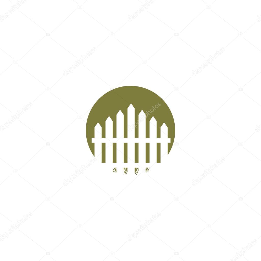 Fence logo icon vector illustration flat design