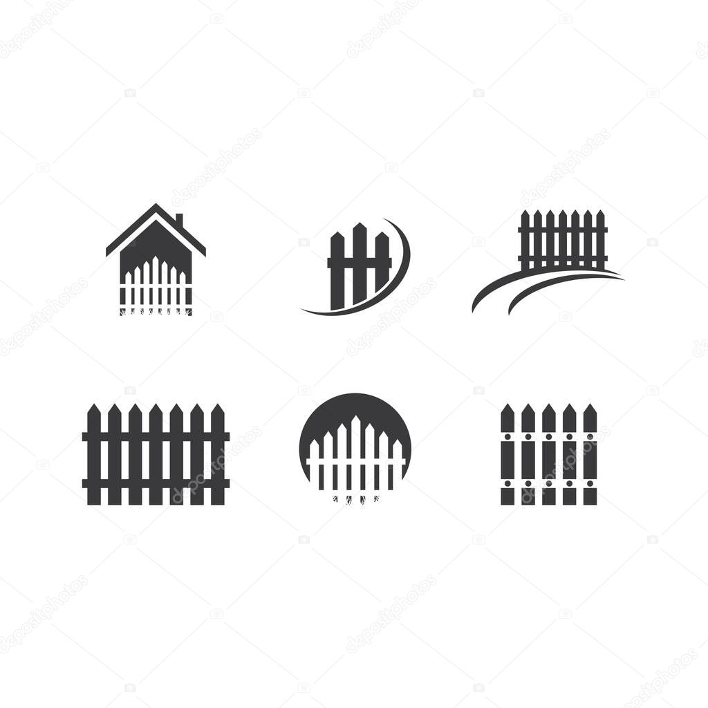 Fence logo icon vector illustration flat design