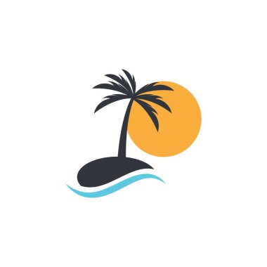 Palmiye ağacı yaz logosu
