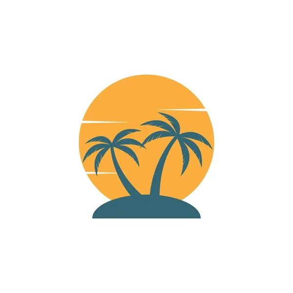 Palme Sommer Logo — Stockvektor