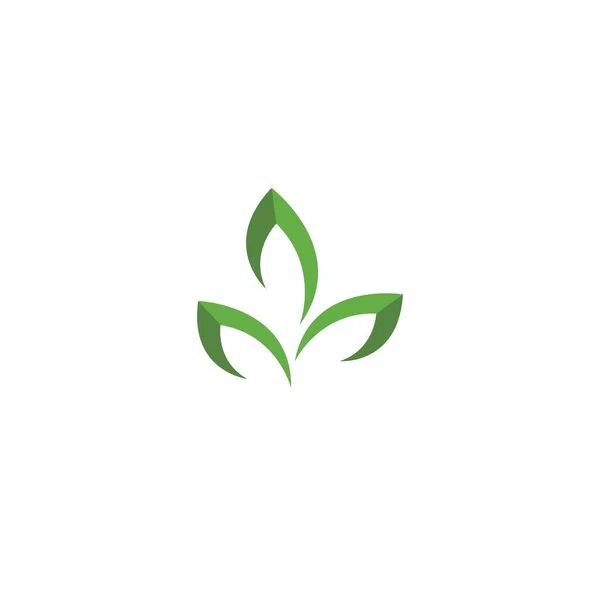 녹색 잎 로고 — 스톡 벡터