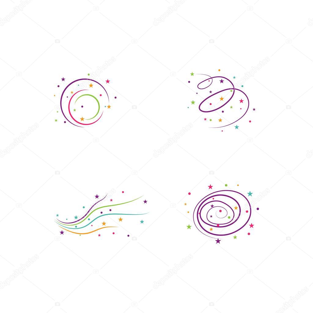 Circle magic swirl logo vector illustration