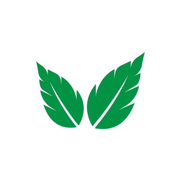 Logo foglia menta — Vettoriale Stock