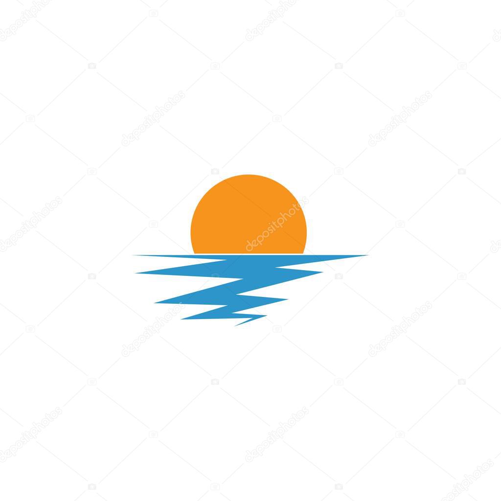 Sun illustration  logo vector template