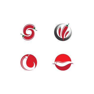 Chili illüstrasyon logo vektörü 