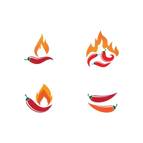 Chili Illustration Logo Vektor — Stockvektor